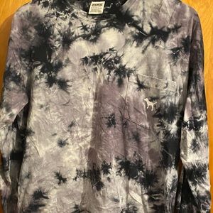 Pink size XS long sleeve tie dye shirt